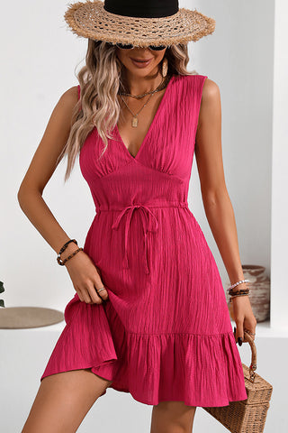 Fashion Solid Sleeveless Casual Mini Dress