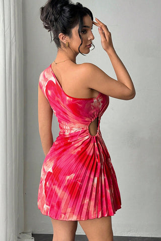 Fashion Print Cutout Design Casual Mini Dress